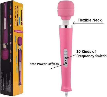 Gajoin Portable Electric Vibration Back Body Massager for Women Sports Recovery Muscle Pain Shoulder Neck Legs Hands and Feet Massage Tool(Massaged