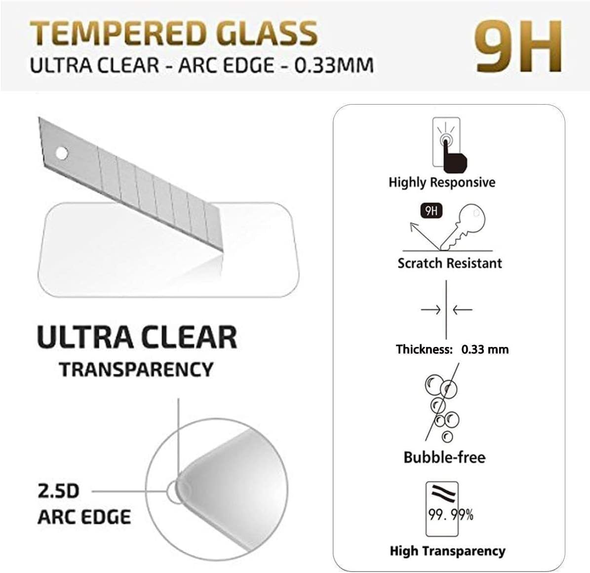 NEW'C 3 Pack Designed for Samsung Galaxy A70 Screen Protector Tempered Glass,Case Friendly Scratch-proof, Bubble Free, Ultra Resistant