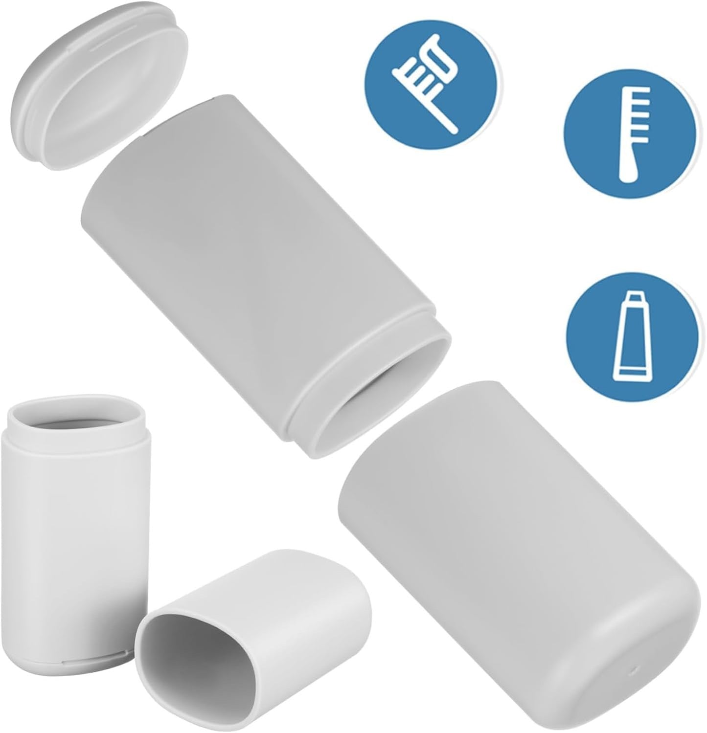CHILDWEET 2 Pcs Travel Toothbrush Holder Lightweight Portable Toothbrush Case for Hygiene The Go Material for Travel Toiletries Camping