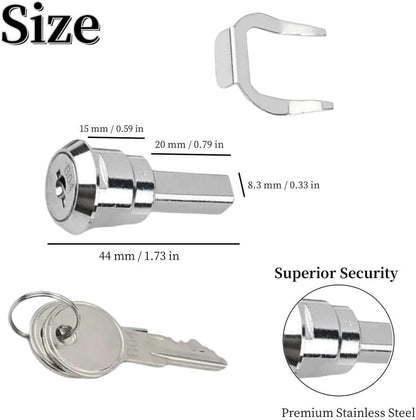 1 Pack Cabinet Lock with Keys, Key Lock, Heavy Duty Cabinet Cam Lock Set for Cabinets, RV Storage Locks, RV Compartment Locks for Truck Pickup Tool Box Mailbox Drawer Cabinet, Cam Locks Keyed Alike