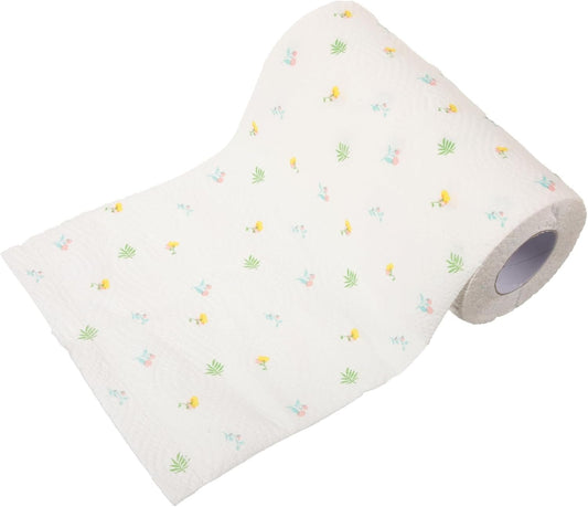 Gatuida 1 Roll Convenient Kitchen Paper Towels Absorbent Durable Water Locking Random Printed Design for