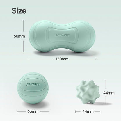 3-Piece Massage Balls Set for Deep Tissue Therapy, Peanut Ball, Spiky ball Lacrosse Ball, Fitness Massage Balls Relieve Muscle Pain and Enhance Recovery Effortlessly