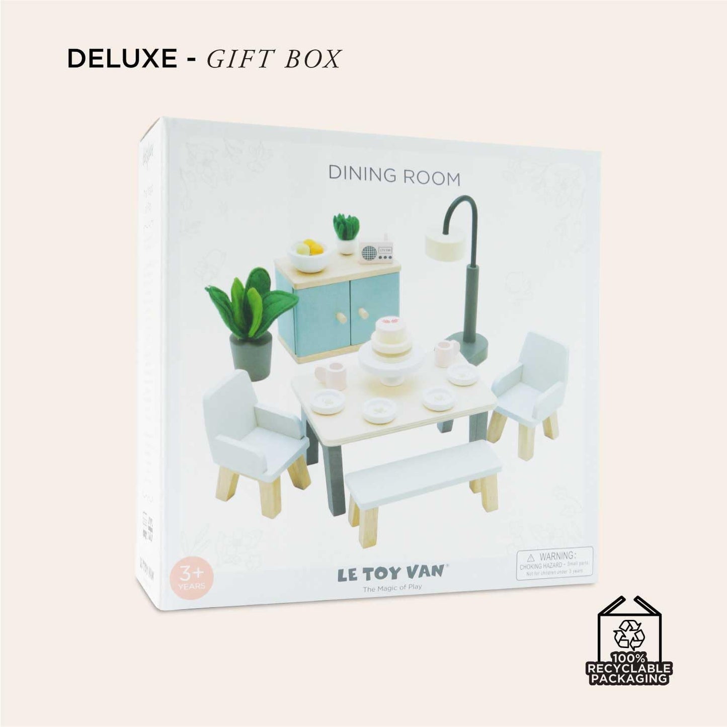 Le Toy Van - Wooden Daisylane Dining Room Dolls House Accessories Play Set For Dolls Houses, Dolls House Furniture Sets - Suitable For Ages 3+