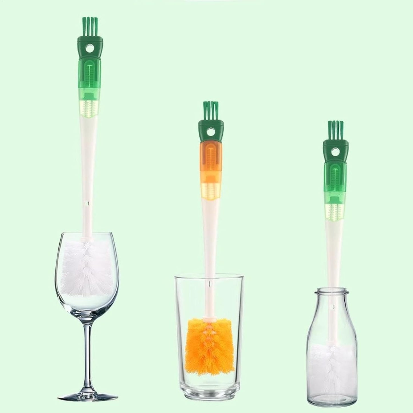 Bottle Brush, Multifunctional Cleaning Tool, Versatile Scrubber for Thermal Cups, Glassware, Mugs, and Wine Glasses, Essential Household Cleaning Supply