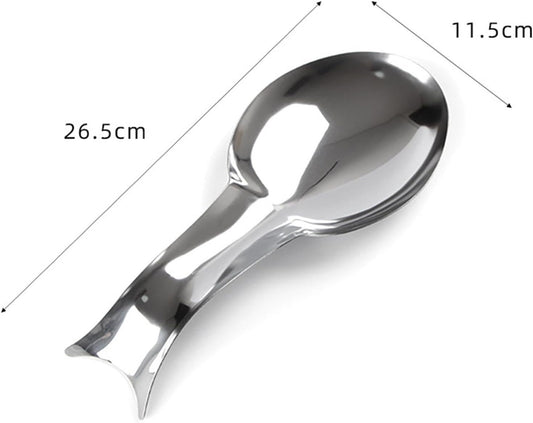 rockible 2x Gadget Da Cucina Poggiamestolo in Acciaio Inossidabile, Poggiamestolo per Utensili Da Cucina per Cucchiai Da Bancone