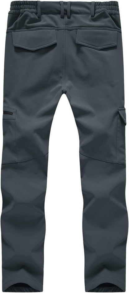 Rdruko Women's Waterproof Softshell Fleece Lined Ski Snow Insulated Pants with Pockets