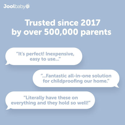 Child Safety Strap Locks (4 Pack) for Fridge, Cabinets, Drawers, Dishwasher, Toilet, 3M Adhesive No Drilling - by Jool Baby