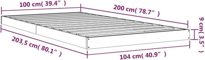 Lechnical Giroletto 100x200 cm in Legno Massello di Pino,Mobili,Letti e Accessori,Letti e telai per Letti