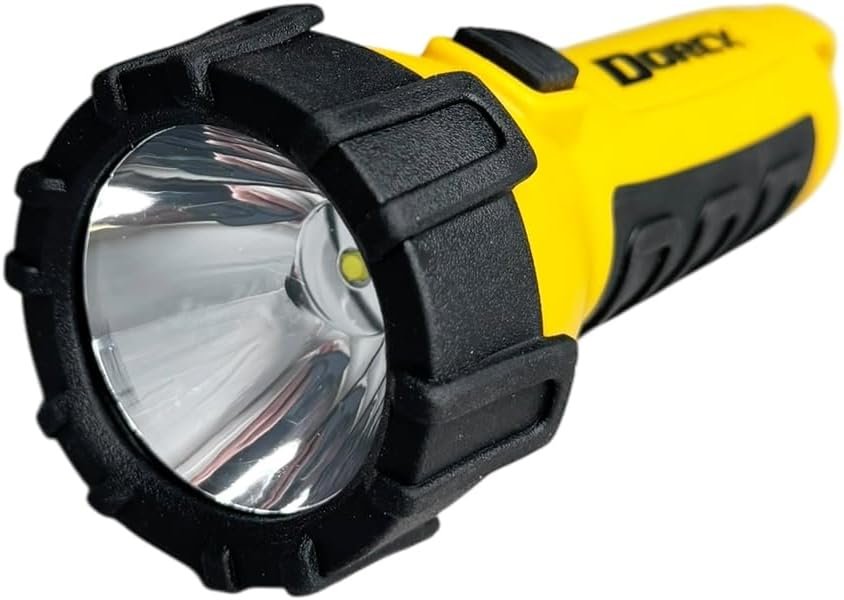 Dorcy 150-Lumen Waterproof Floating LED Flashlight with Carabiner Clip, Yellow (41-2521)