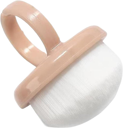 Ring Dust Brush, Finger Cleaning Brush, Soft Bristle Manicure Duster Tools, Convenient for Home Salon Indoor Travel Grooming, Easy Cleanup, Nail and Toenail Care, 1.3x1x3x1.6 in