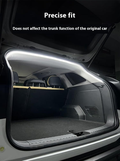 Dynamic Flowing Car Trunk Light Strip, Upgrade Flexible Universal Trunk LED Light Strip, Universal Waterproof Cargo Ambient Lighting for Car Trunk Illumination Decoration (Blue, Half Circle 2m/6.6ft)