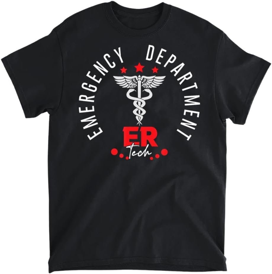 Emergency Department Tech Emergency Room Tech ER Tech Work T-Shirt, Long Sleeve Shirt, Sweatshirt, Hoodie Unisex Adult Size Made in Canada