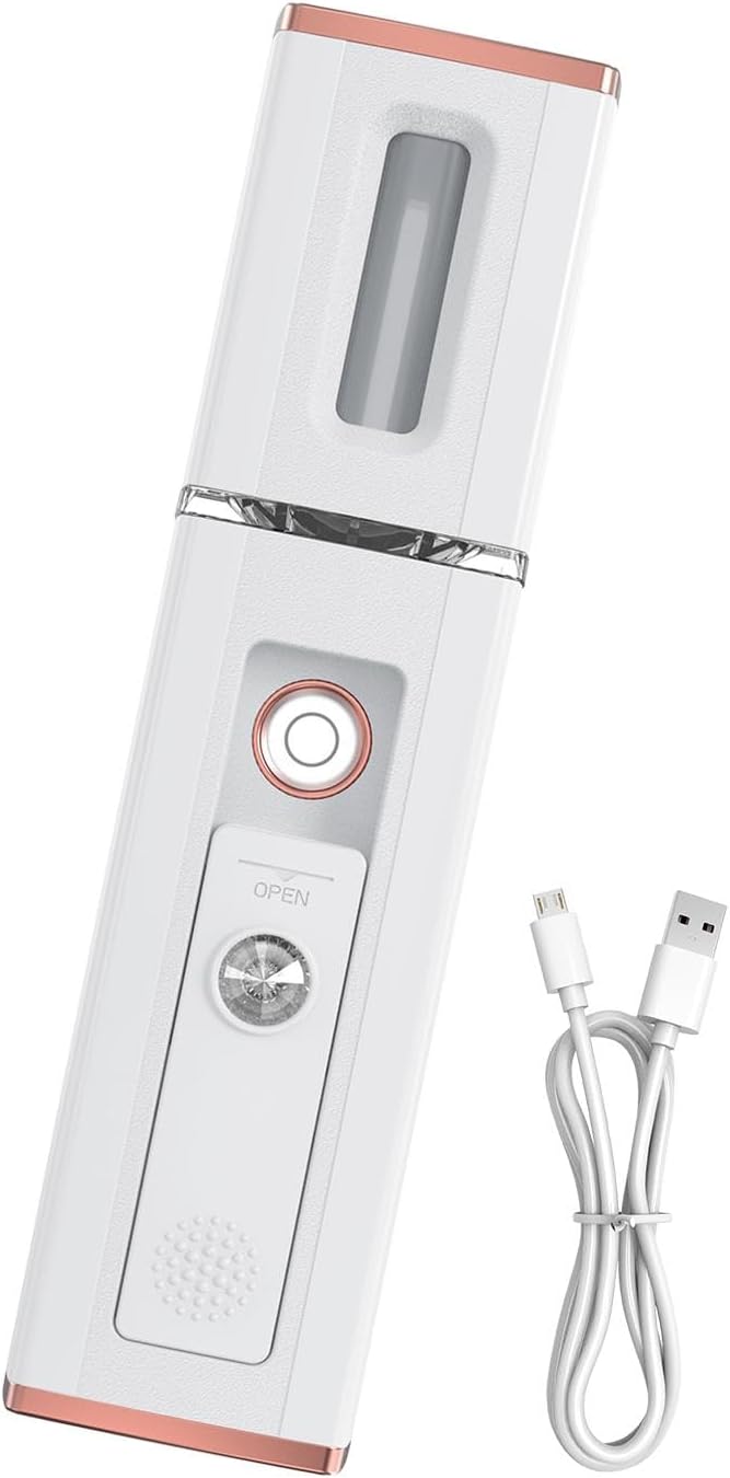 Rechargeable Electric Face Mister For Women - Fine Water Mist Face Spray Humidify for Deep Skin Hydration, Perfect For Travel, Study, And Everyday Use Portable Face Spray Mister With Ricaricab