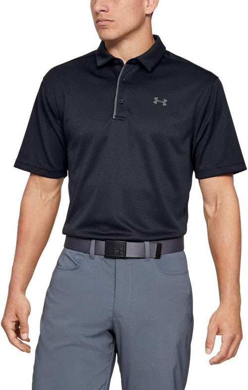 Under Armour Men's Tech Golf Polo , Black (001)/Graphite , XX-Large Tall