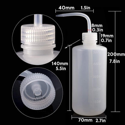 Watering Bottle,1PC Plant Flower Watering Can,Plastic Clear White Bent Tip Squeeze Bottle,Succulent Watering Cans Plastic Squeeze Bottle,Plant Flower Succulent Watering Bottles for Garden,500ml