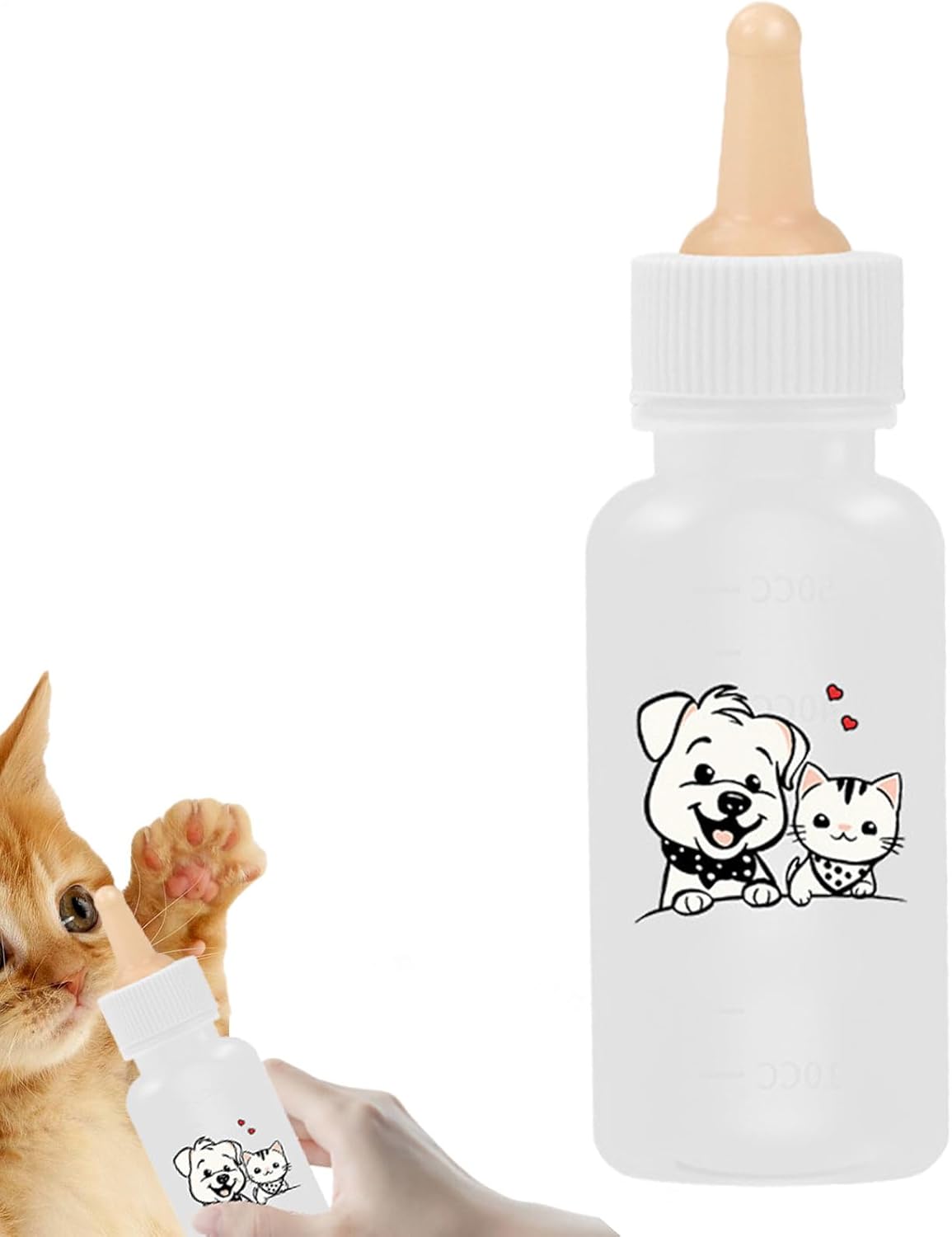 Kitten Bottle, Kitten Nursing Bottle, Feeding and Watering Supplies, Portable Pet Feeding Nipples, Puppy Milk Feeder for All Types of Puppies