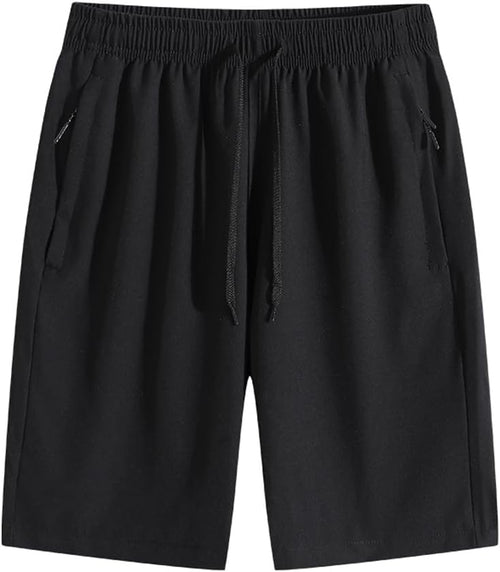 Men's Gym Shorts with Zippered Pockets, Quick Dry Running Athletic Shorts, Lightweight Sports Basketball Workout Shorts Summer Activewear for Men S-XXL