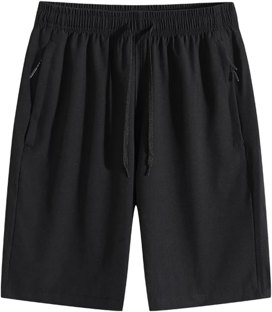 Men's Gym Shorts with Zippered Pockets, Quick Dry Running Athletic Shorts, Lightweight Sports Basketball Workout Shorts Summer Activewear for Men S-XXL
