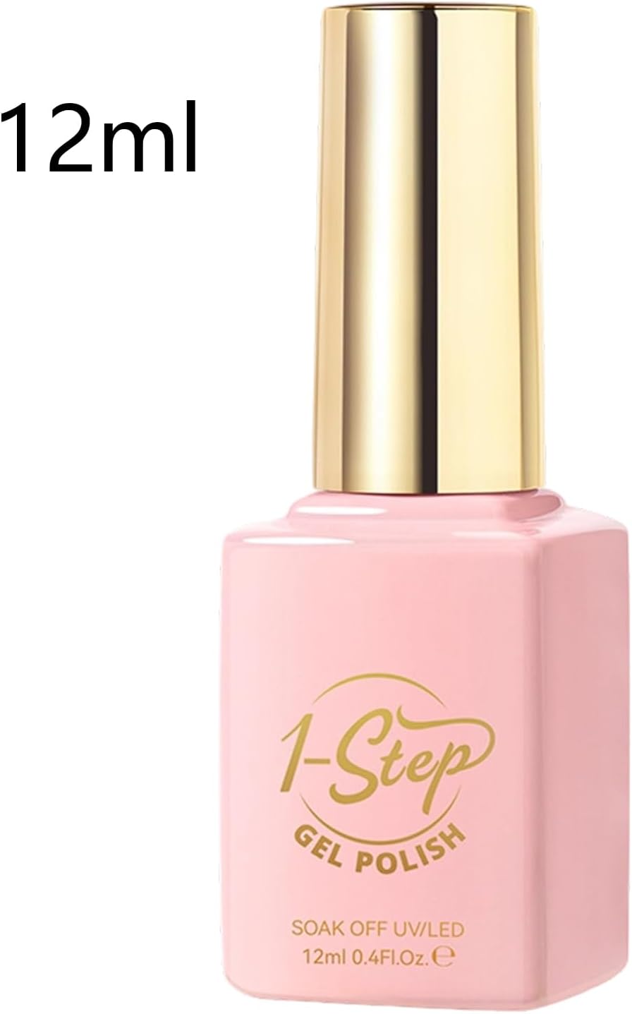 1 x smalto gel, nudo glossy color, base topcoat, 12 ml uv compatibile formula, for Spring Manicure Art, Salon and Home Beauty Nail Care Product Suits Salon Use Set