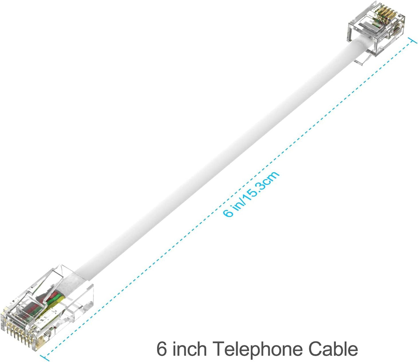 [2-Pack] Phone Jack to Ethernet Adapter, Ethernet to Phone Line Adapter RJ45 Female to RJ11 Male Converter Adapter Cable for Landline Telephone Service