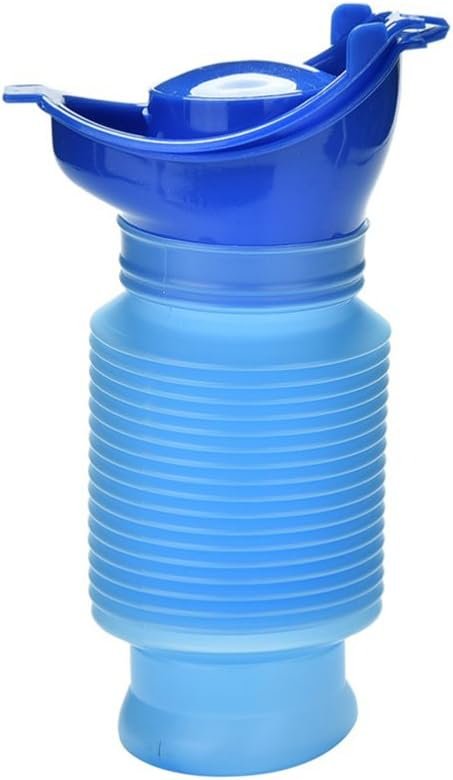 OUTFANDIA Emergency Urinal 750 ML,Portable Mini Outdoor Camping Travel Shrinkable Personal Mobile Toilet Potty Pee Bottle for Kids Adult