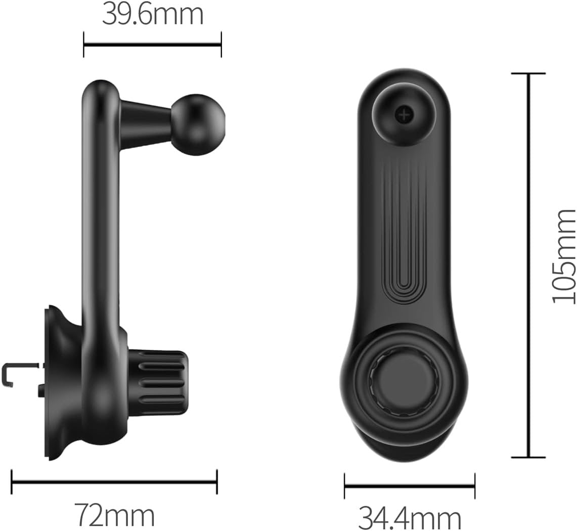 GeeKam Long Sleeve Car Mount and Wireless Car Charger 17mm Ball Head Universal Air Vent Clip for Car Mount Universal for Most