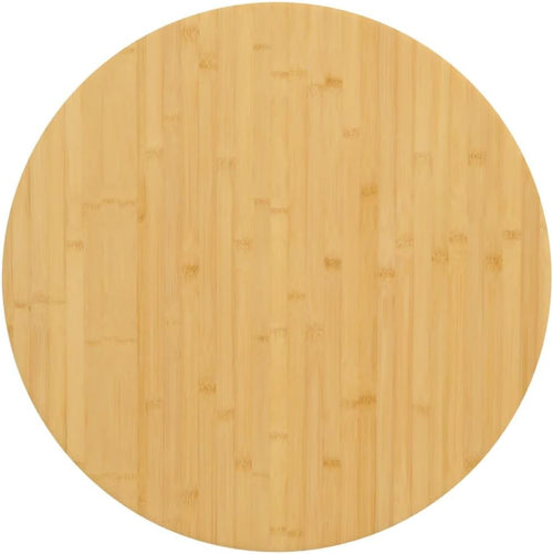 Round Bamboo Dining Table Top Replacement, 90 x 4 cm, Commercial Use, Coffee Table for Restaurants, Hotels & Desks, Brown Bamboo Surface