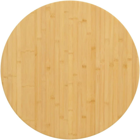 Round Bamboo Dining Table Top Replacement, 90 x 4 cm, Commercial Use, Coffee Table for Restaurants, Hotels & Desks, Brown Bamboo Surface