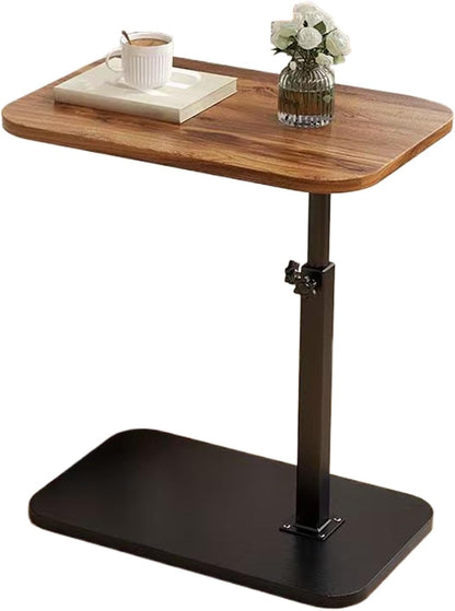 Tavolo a C con scrivania girevole a 360°, tavolini piccoli salvaspazio, adorabile mobile regolabile per soggiorno, camera da letto, divano, comodino o studio, scrivania ideale per laptop, piccoli