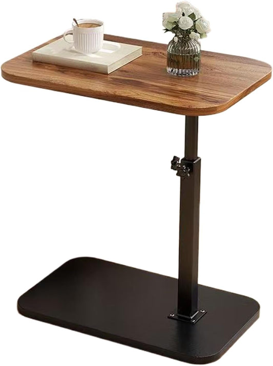 Tavolo a C con scrivania girevole a 360°, tavolini piccoli salvaspazio, adorabile mobile regolabile per soggiorno, camera da letto, divano, comodino o studio, scrivania ideale per laptop, piccoli