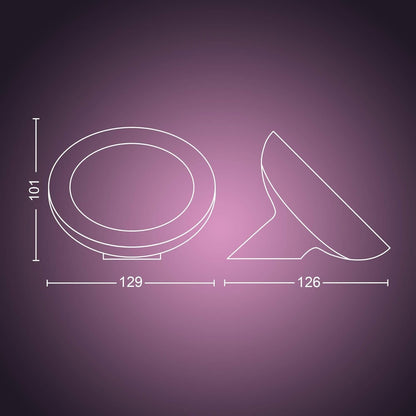 Philips Hue Bloom Smart Table Lamp, White - White and Color Ambiance LED Color-Changing Light - 1 Pack - Control with Hue App - Works with Alexa, Google Assistant, and Apple Homekit