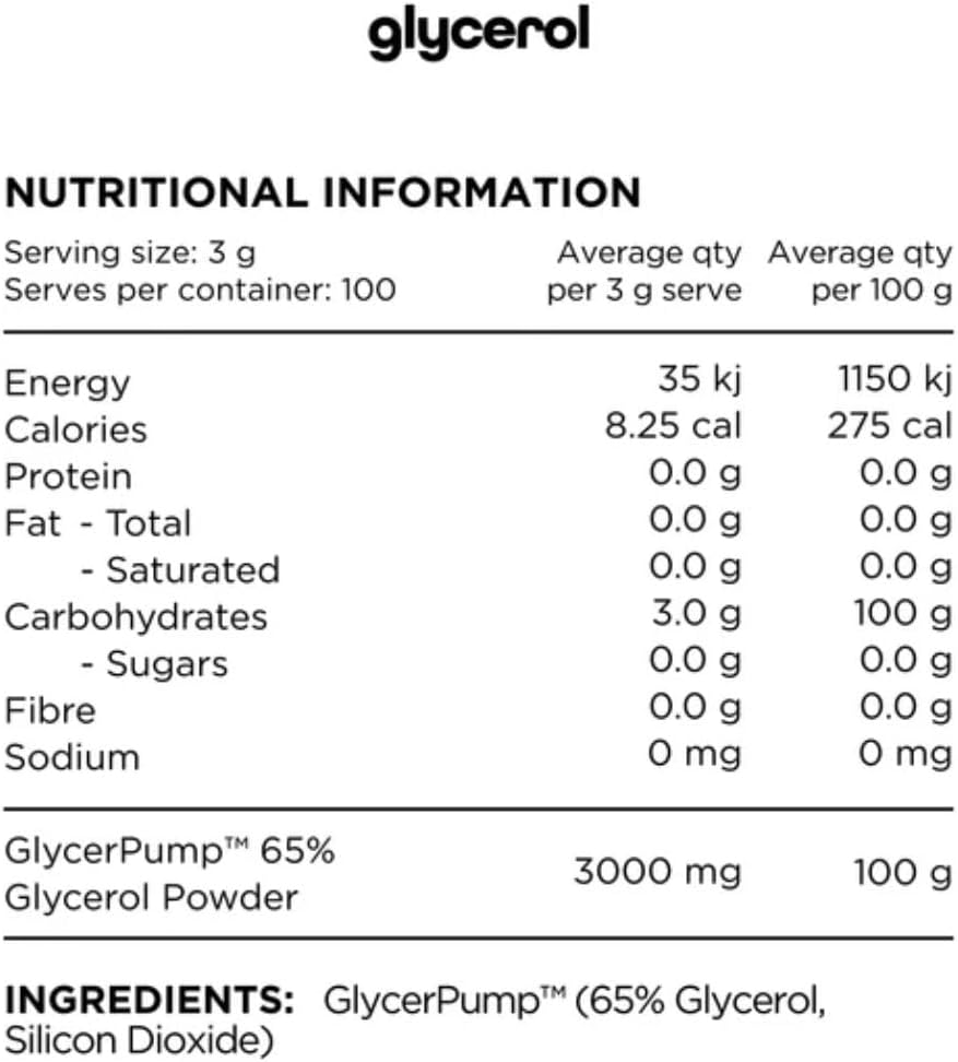 Switch Nutrition Glycerol Powder 300gm 100 Serves
