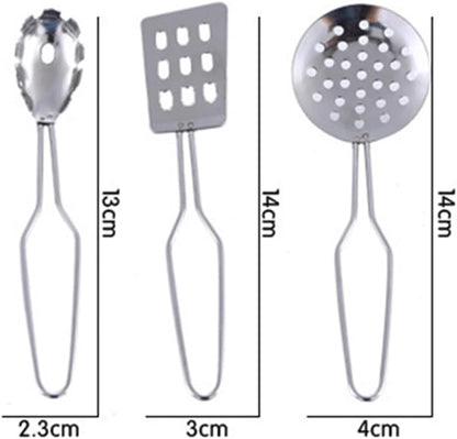 Hnvdkln 25Pcs Pretend Play Kitchen Cookware Playset - Stainless Steel Pots, Pans, and Cooking Utensils for Kids' Learning and Play