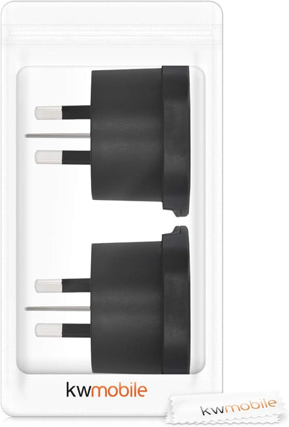 kwmobile 2 x Travel Adapter Type I - Travel Travel Travel Adapter Australia China New Zealand for Shaver Charger and More