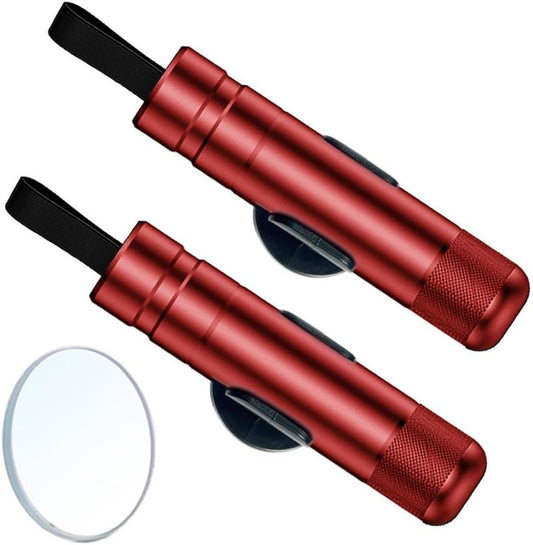 Chamgeco 2PCS Car Glass Breaker with Seatbelt Cutter, Portable 2-in-1 Safe Hammer Car Window Breaker Under Water, Functional Auto Glass Breaker, Emergency Window Breaking Tool Car Escape Tools (Red)