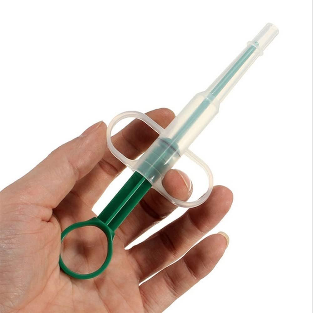 Green Pill Guns for Dog and Cat, Pet Piller Guns Dog Pill Shooters Cat Tablet Soft Tip Syringes Pet Medicals Feeding Dispenser Tool for Small Animals,Cat Pill Shooter,Feeding and Watering Supplies
