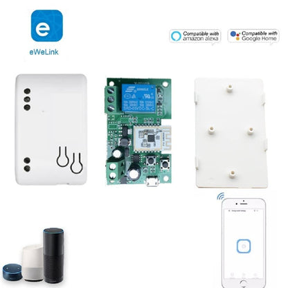MHCOZY 1 Channel 5-32V eWelink app WiFi Bluetooth Smart Dry Contact Relay Switch Module,Phone app Remote Garage Gate Door,Work with Alexa Assistant