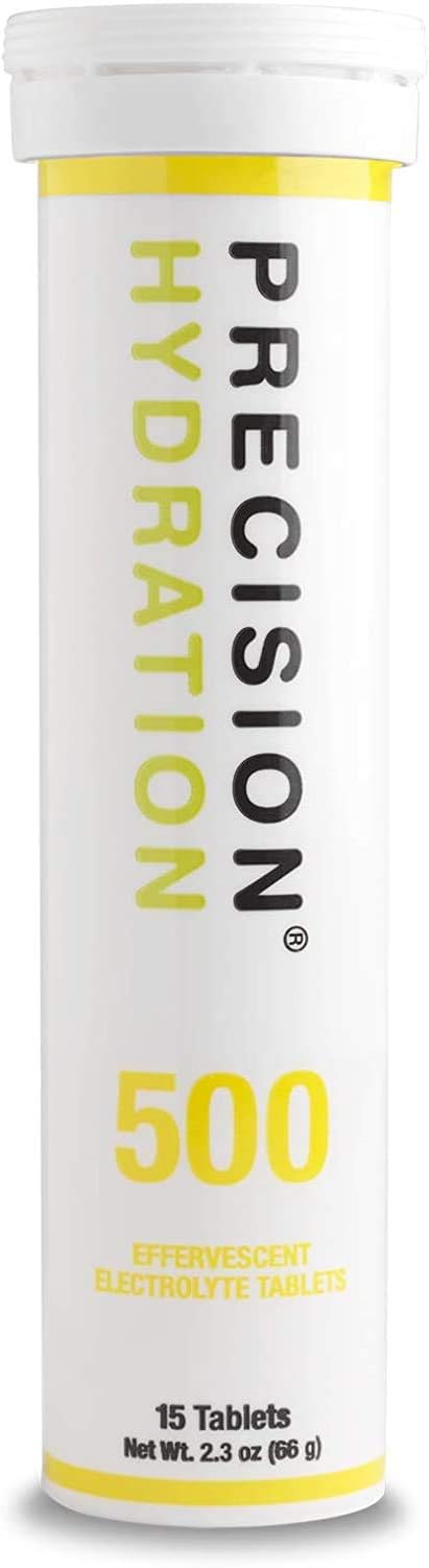 Precision Hydration Electrolyte Drink - Multi Strength Effervescent Hydration Tablets (1 Tube, 500mg/L - Yellow Tube)