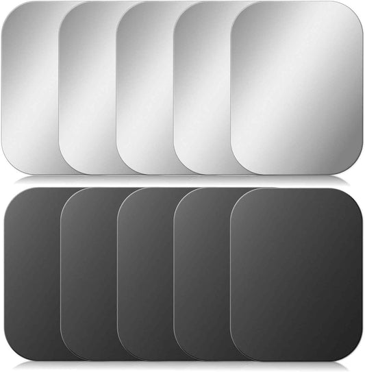 Bewudy 10 Pcs Adhesive Thin Metal Plates (Compatible with Magnetic Mounts), Magnet Phone Metal Plate for Magnetic Mount, Metal Plates for Phone Case, Metal Plate for Car Metal Plates for Phone