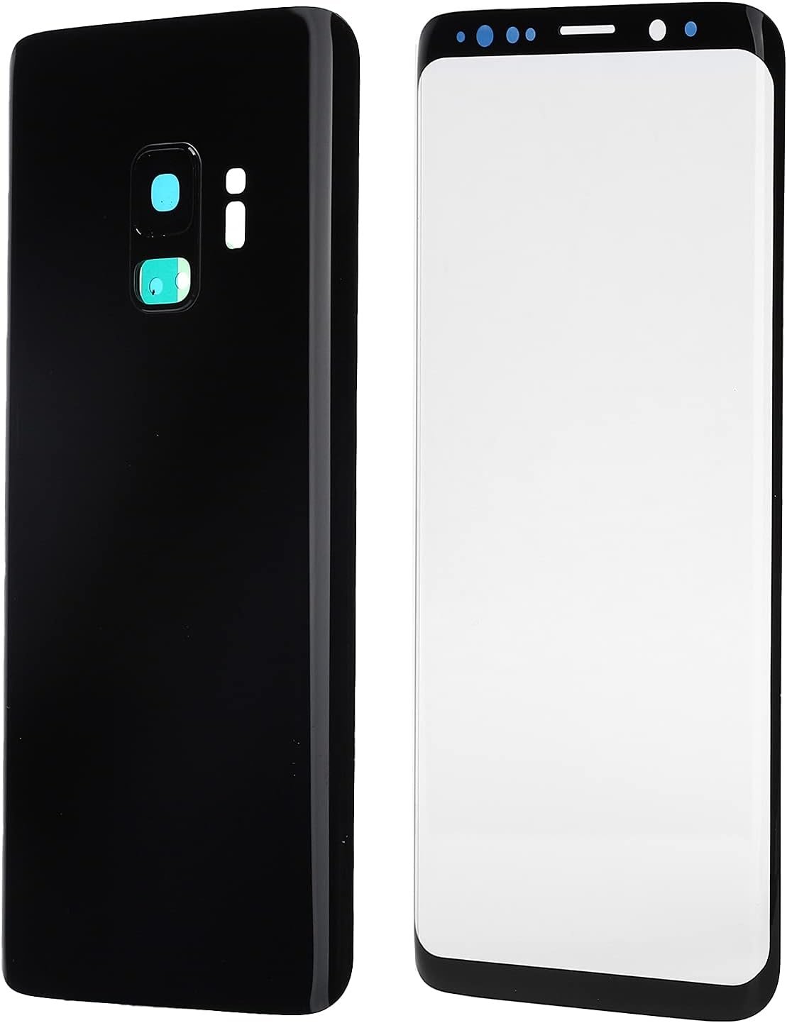Rear Front Glass Replacement for Samsung S9 G960 Replacement Phone Rear Back Glass Cover Front Screen Glass Lens for Samsung S9 G960 Mobile Phone. G960 Phone Rear Ba (Black)