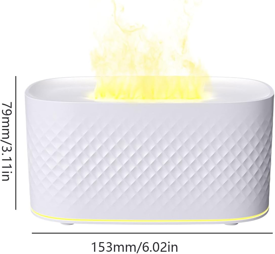 Flame Air Diffuser | Flame Humidifier with Auto Shut-off and USB Charging, 2 Spray Modes Aroma Fire Pit Diffuser Humidifier Flexible Humidity Control Diffuser for