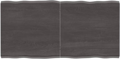 Solid Wood Tabletop, Dark Brown, 120 x 60 x (2-4) cm, Live Edge Design, Replacement for Coffee Table, Kitchen Dining Table, Desk Top, Durable and Stylish