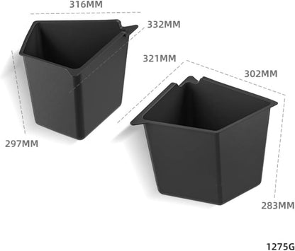 Tesla Model 3 Y Trunk Side Storage Bins Set of 2. Sturdy, Waterproof, Adjustable and Easy to Install,Normal-Modely