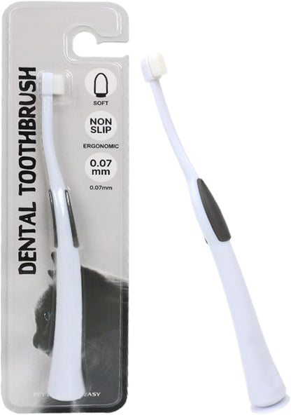 Dog Toothbrush, Kitten Toothbrush, Soft Bristle Brush, Non-Slip Handle, Gentle Oral Care, 2-Pack, Odor Reduction 6,61 x 0,75 x 0,31 Inches for Home Teeth Cleaning and
