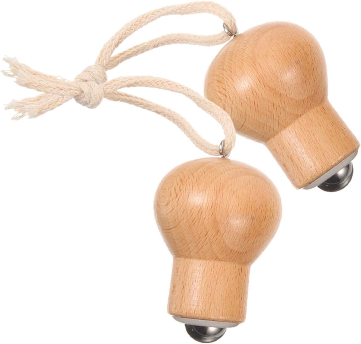 VICASKY 2 Pezzi Massaggiatore Di Sfere Lampadina Massaggio Rulli Giglio Massaggianti Schiuma Facciale Attrezzo Massaggiatore Di Bellezza Per Il Viso Strumento Massaggiatore Manuale Faggio