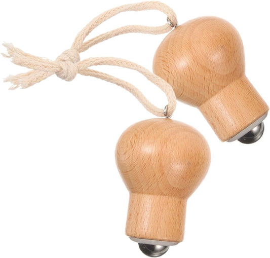 VICASKY 2 Pezzi Massaggiatore Di Sfere Lampadina Massaggio Rulli Giglio Massaggianti Schiuma Facciale Attrezzo Massaggiatore Di Bellezza Per Il Viso Strumento Massaggiatore Manuale Faggio