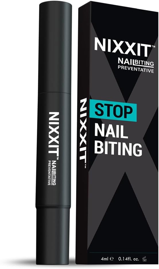 NIXXIT Nail Biting Treatment for Adults - Stop Nailing Biting Pen and Thumb Sucking for Adults & Children - Non Glossy Bitter Taste - Safe & Effective Solution - USA Made