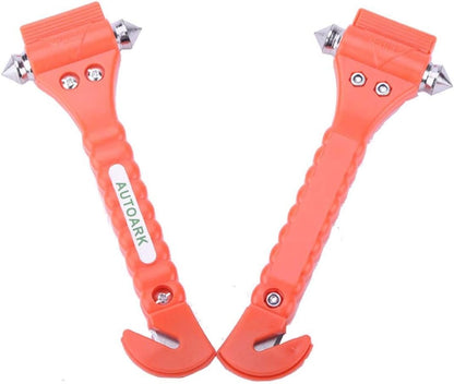 Autoark Car Safety Antiskid Hammer Seatbelt Cutter Emergency Class - Window Punch Breaker Auto Rescue Disaster Escape Life-Saving Hammer Tool,2 Pack,AZ-012