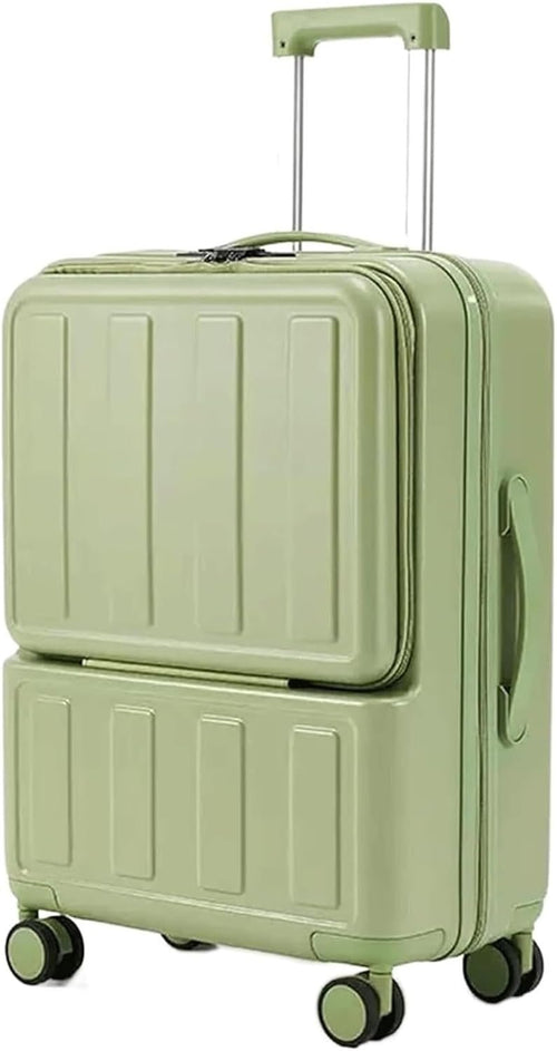 GUHPZA Hand Suitcase Luggage Suitcases with Charging Port Expandable Luggage Combination Padlock Luggage Hand Luggage Hand Luggage (Green 22 Inch)
