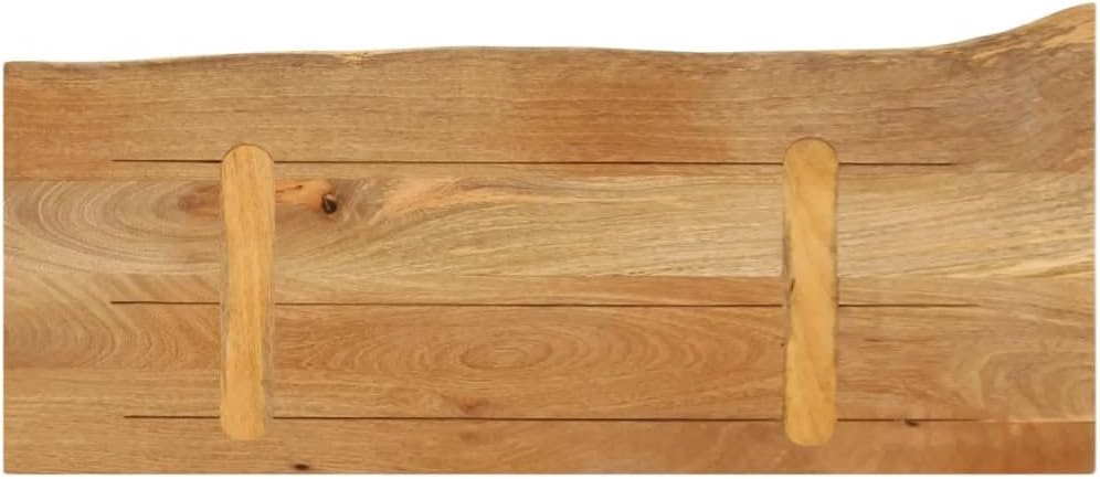 Natural Mango Wood Tabletop 80 x 30 x 2,5 cm, Solid Wood Dining Surface for Restaurant, Living Room, Office - Stylish Table Board, Durable Furniture Top